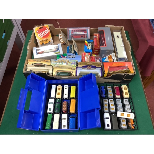 627 - Nineteen Diecast Model Buses and Commercial Vehicles by Corgi, Majorette and other to include The Or... 