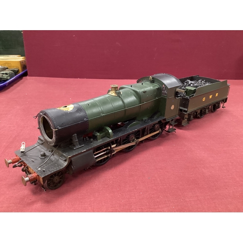 872 - A Kit Built Brass and White Metal 'O' Guage/7mm Class 43XX 2-6-0 Steam Tender Locomotive, G.W.R gree... 