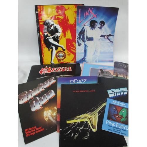 1070 - Music Tour Programmes - Megadeth, Wishbone Ash, Sky (x2), Linx, Dire Straits, Status Quo, Guns 'N' R... 