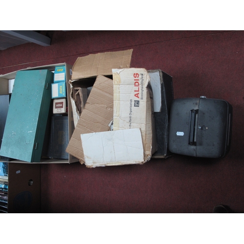 1091 - Haimar, Bell & Howell, Aldis and Pradovit projectors, slide cases and boxes, etc.