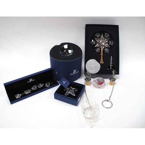 1268 - ~Swarovski Christmas Tree Topper, 15.5cm high. heart trinket box holding heart-shaped faceted pieces... 