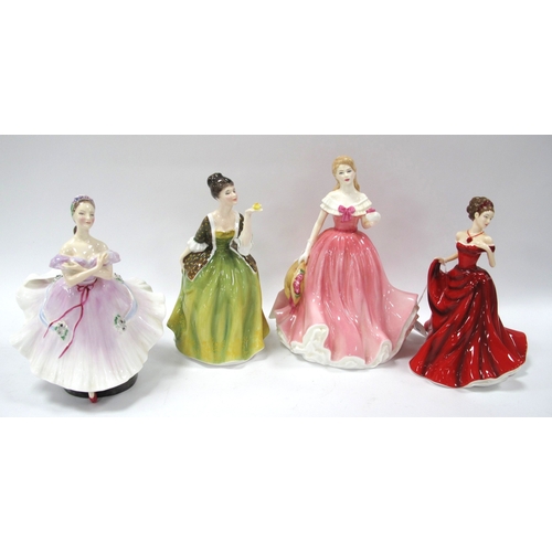 1269 - Royal Doulton Figurines 'Rosie', 'The Ballerina', 'Fleur' and 'For My Love' (4).
