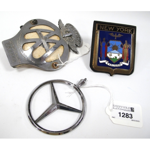 1283 - A.A Badge, property of The Royal East African Automobile Association E.A. 4256, with East Africa log... 