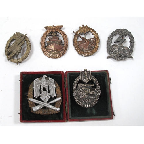 1296 - Collectables, reproduction German Combat Awards, including Luftwaffe Paratroops badge, Luftwaffe Gro... 