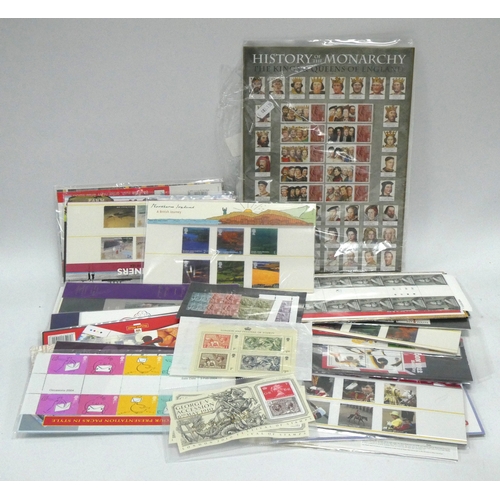 1402 - Stamps; An Assortment of Great Britain Mint Presentation Packs, plus a few minisheets, dating from m... 