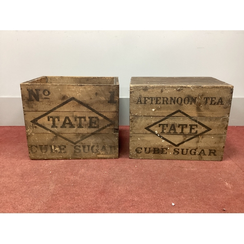 1498 - A Pair of 'Tate Sugar' Wooden Storage Crates, 55cm wide.