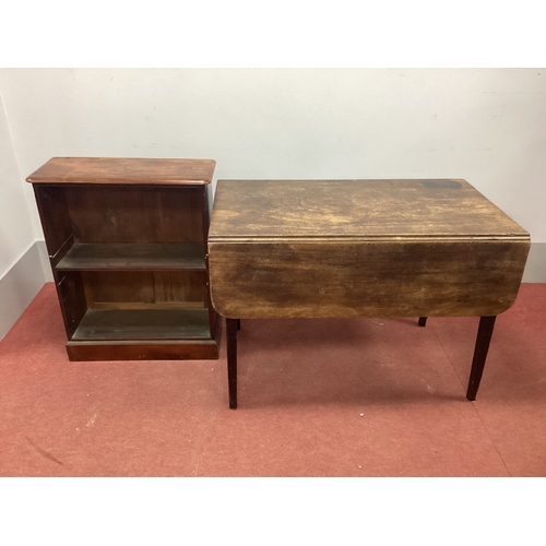 1535 - A XIX Century Mahogany Bookcase, with a single shelf on a plinth base, with applied cross to back, 6... 