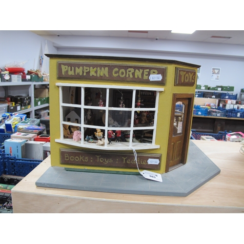 385 - A Doll's House Diarama, of 'Pumpkin Corner' Toy and Teddy Shop, double-sided frontage and fully fitt... 