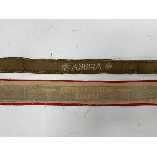 1300 - Collectables, reproduction German Armed Forces Insignia, including Demjansk Campaign shield and belt... 