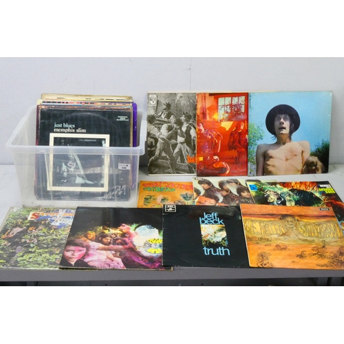 438 - Prog and Blues Interest LPs, thirty-four albums mainly all original pressings, highlights include Ba... 