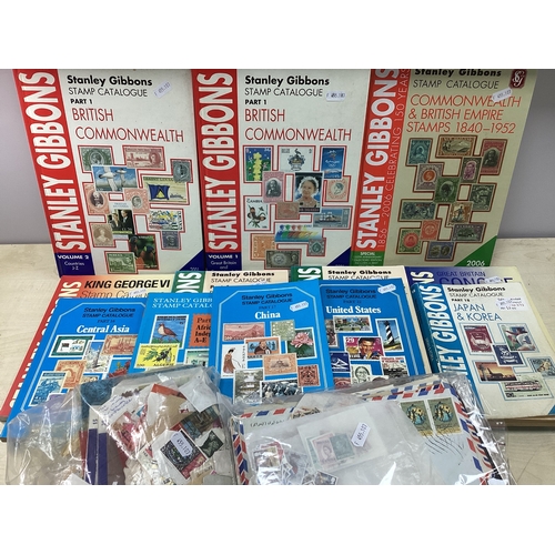 Stamps; An Assortment of Stanley Gibbons Stamp Catalogues (12