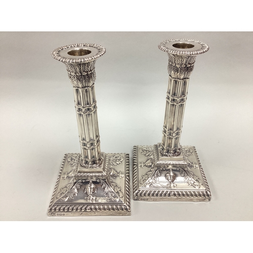 30 - Mappin Brothers; A Pair of Victorian Highly Decorative Hallmarked Silver Candlesticks, Sheffield 189... 