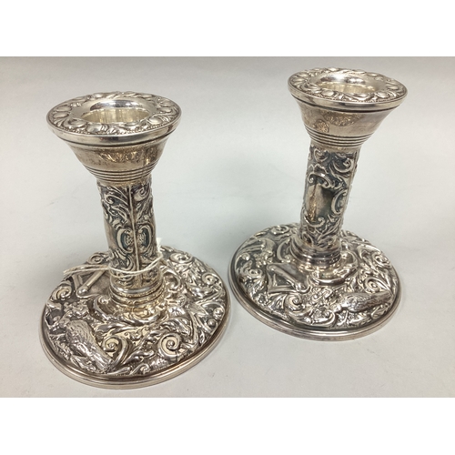A Pair of Highly Decorative Hallmarked Silver Dressing Table ...