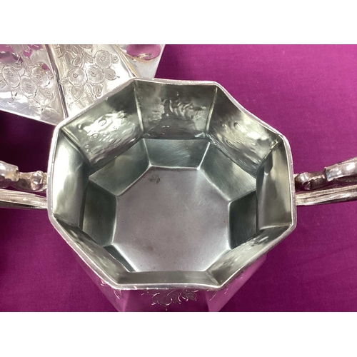 2 - A Highly Decorative XIX Century Sheffield Patent Electro Silver Plate Four Piece Tea Set, each of ta... 