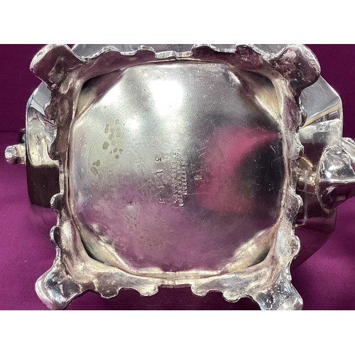 2 - A Highly Decorative XIX Century Sheffield Patent Electro Silver Plate Four Piece Tea Set, each of ta... 