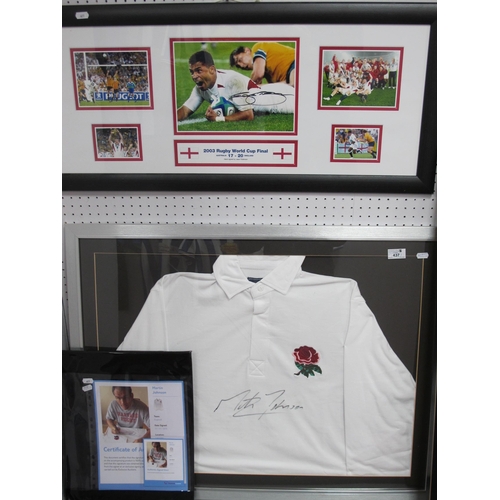 Rugby Union, Martin Johnson Autograph, black pen signed (unverified) on ...