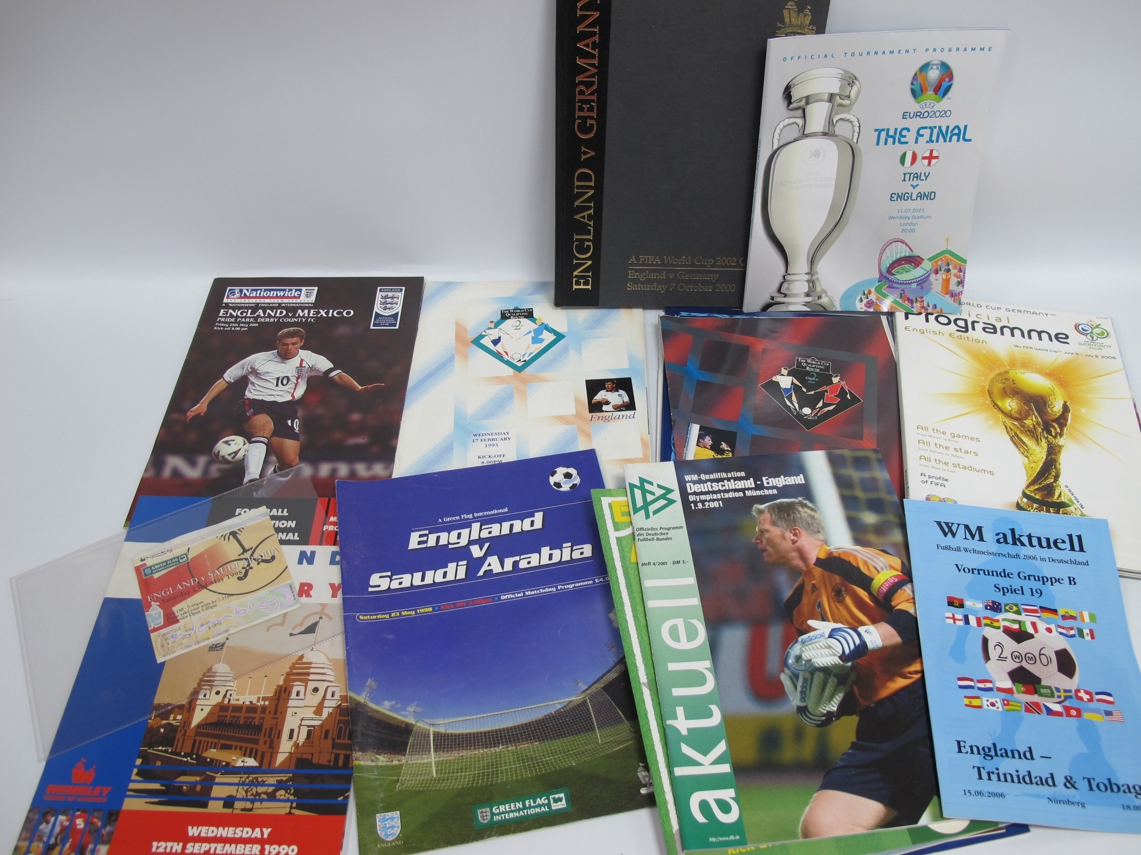 England Programmes, 2000 v. Germany Hardback Limited Edition of 5000 ...