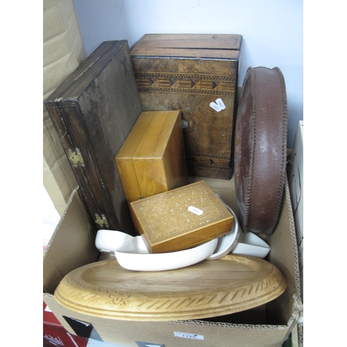 Mah Jong Set, lazy susan, XIX Century walnut inlaid work box ...
