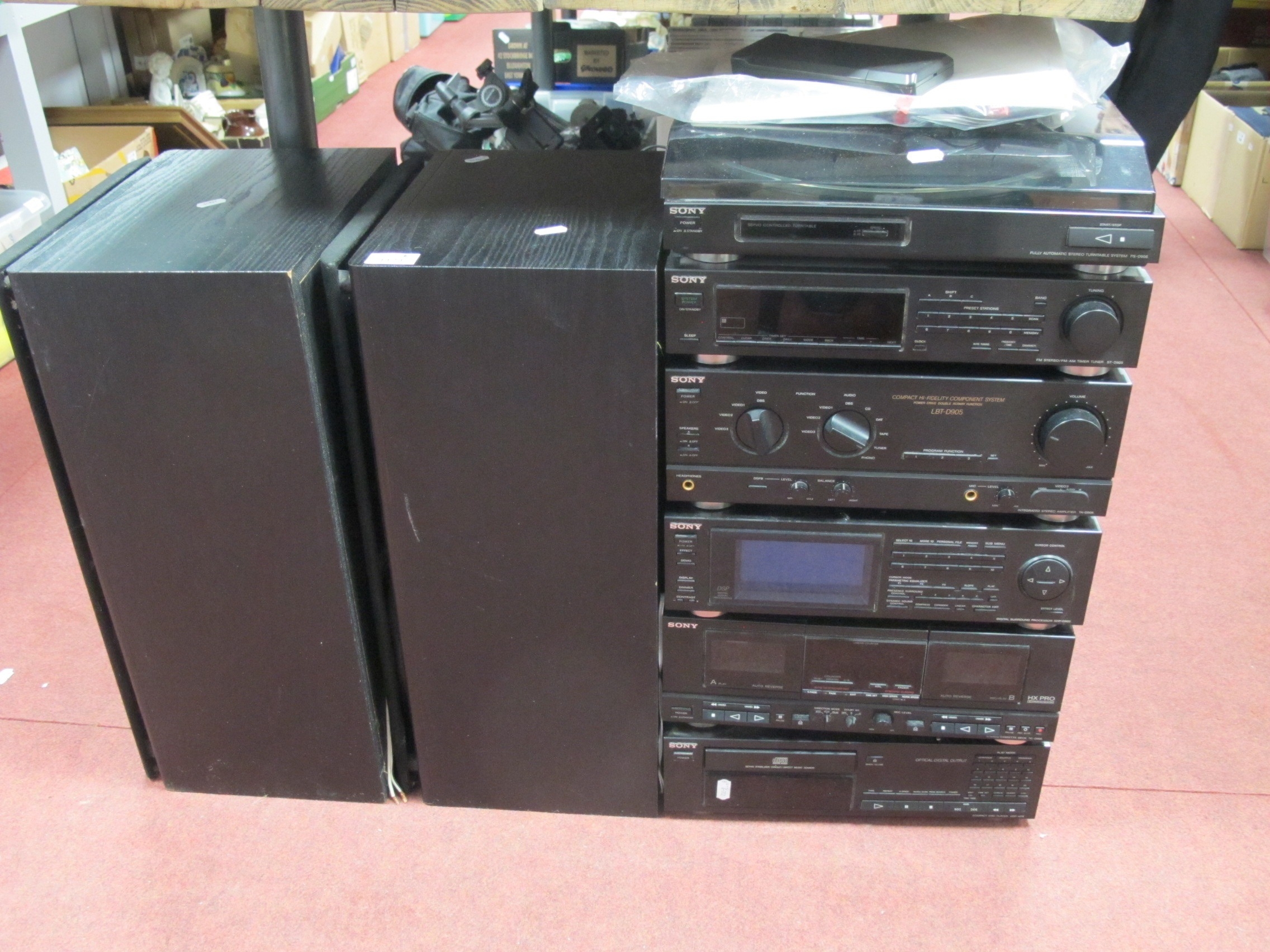 Sony Stack System. including turntable, tuner, cd component system ...