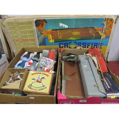 1052 - Vintage boxed board games and toys, including Tom & Jerry Happy Meal toys, Meccano metal conversion ... 
