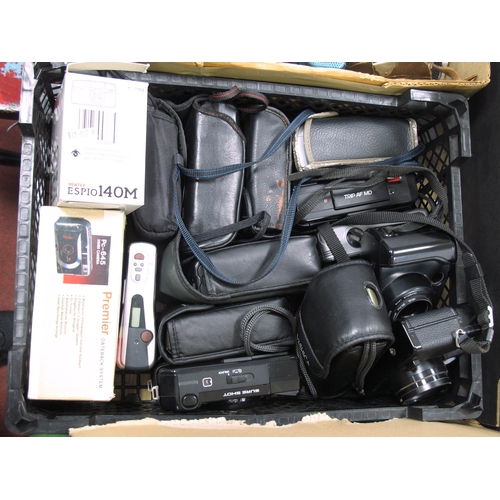 1110 - 35mm Point and Shoot Cameras, to include Minolta Hi-matic AF2, Olympus trip af md, Canon az-1 zoom, ... 