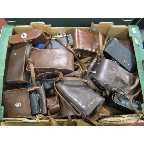 1120 - A Large Collection of Vintage Folding Cameras, to include examples from Kodak, Zeiss Ikon, Franka, A... 