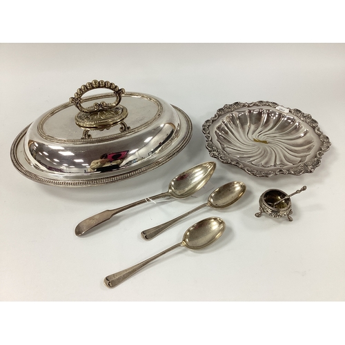 18 - Two Hallmarked Silver Rat Tail Spoons, William Hutton & Sons Ltd, London 1937; Together with a Newca... 