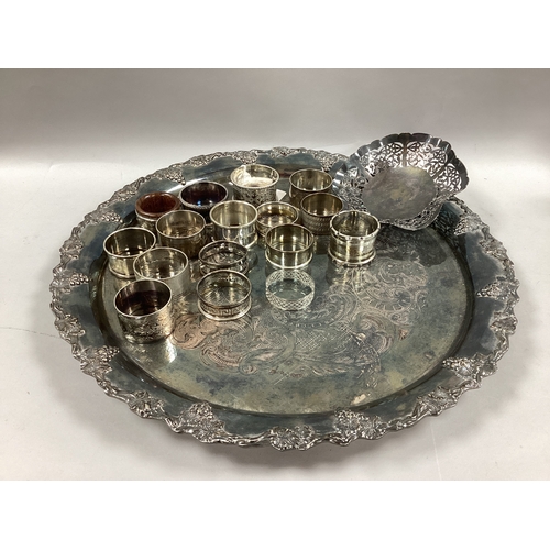 33 - A Collection of Assorted Hallmarked Silver and Other Napkin Rings, (various makers and dates) togeth... 