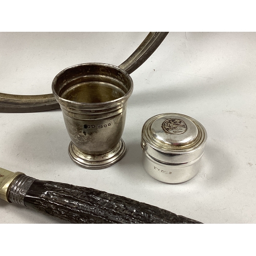 39 - A Hallmarked Silver Pyx, the Christogram 