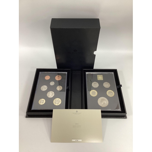 100A - 2024 Royal Mint UK Thirteen Coin Proof Set, cased with a certificate of authenticity.