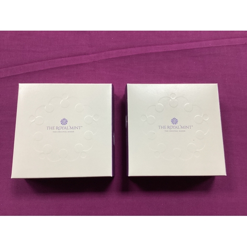 135 - Two 2023 Royal Mint 'The Coronation Of King Charles III' Silver Proof 50p Coins, both cased with cer... 