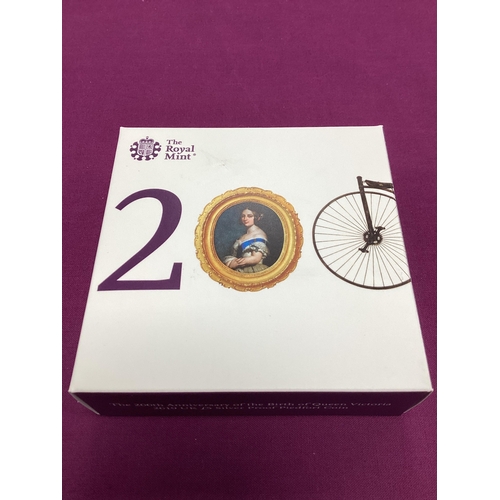 151 - 2019 Royal Mint UK Silver Proof £5 Coin, 200th Anniversary of the Birth of Queen Victoria, cased wit... 