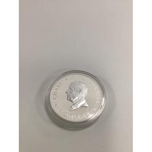 155A - 2024 The Perth Mint's 125th Anniversary Fine Silver Proof One Ounce $1 Coin, together with a fine si... 