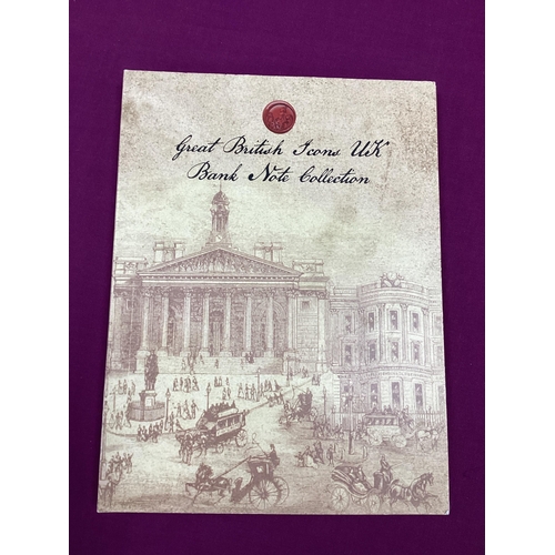 210 - London Mint 'Great British Icons UK Banknote Collection, features ten gold British banknotes from £1... 