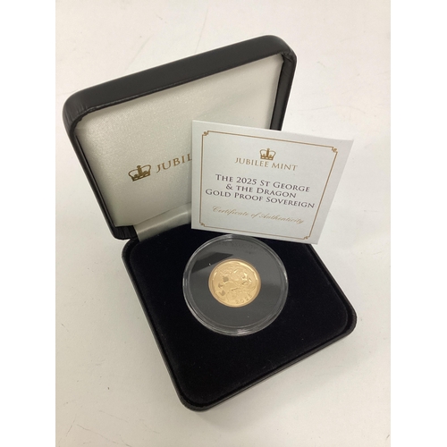 230 - 2025 Charles III Jubilee Mint Gold Proof Sovereign, cased with a certificate of authenticity.
