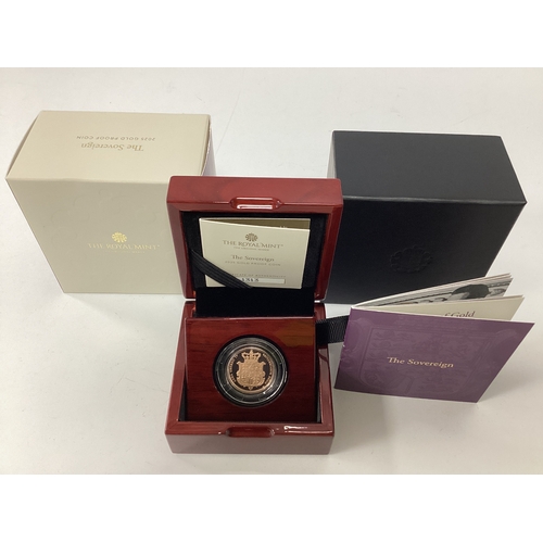 239 - 2025 Royal Mint Charles III Gold Proof Sovereign, cased with a certificate of authenticity.
