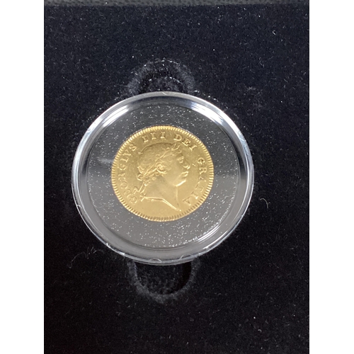 248 - 1804 George III 'Military' Gold Half Guinea, cased with a certificate of authenticity.