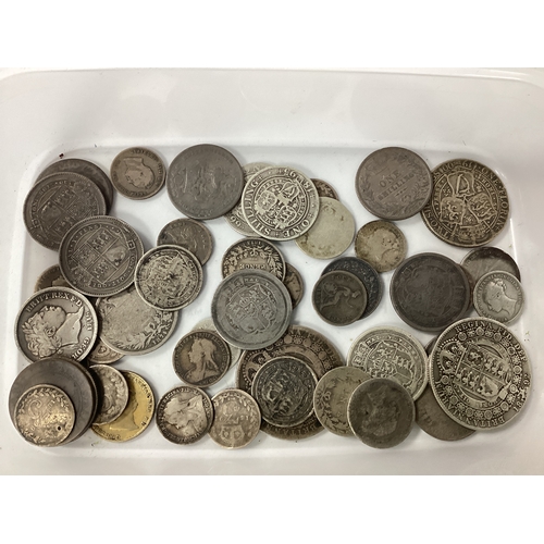 69 - Collection Of GB XIX Century Silver Coins, includes Victoria Half Crowns, George III And IV Shilling... 