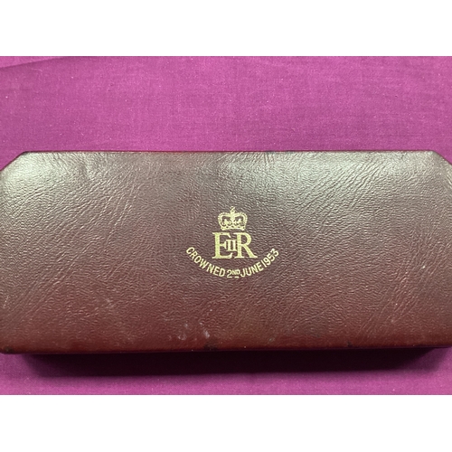 77 - 1953 Royal Mint QEII Coronation Ten Coin Proof Set, in original red case.