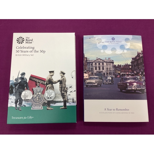83 - 2019 Royal Mint 'Celebrating 50 Years Of The 50p' British Military Set, together with a Royal Mint '... 