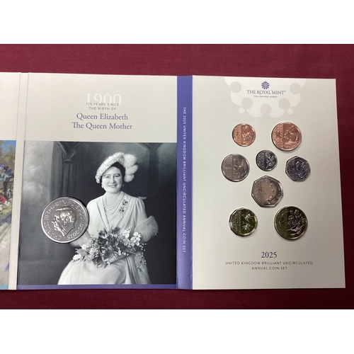 84 - Two Royal Mint UK King Charles III Bunc Coin Sets, includes a 2023 Definitives and a 2025 Annual set... 