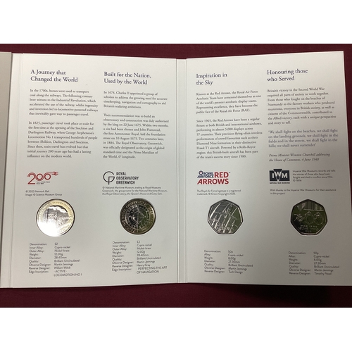 84 - Two Royal Mint UK King Charles III Bunc Coin Sets, includes a 2023 Definitives and a 2025 Annual set... 