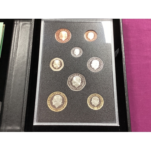 87 - 2023 Royal Mint King Charles III Definitives Base Proof Coin Set, cased with a certificate of authen... 