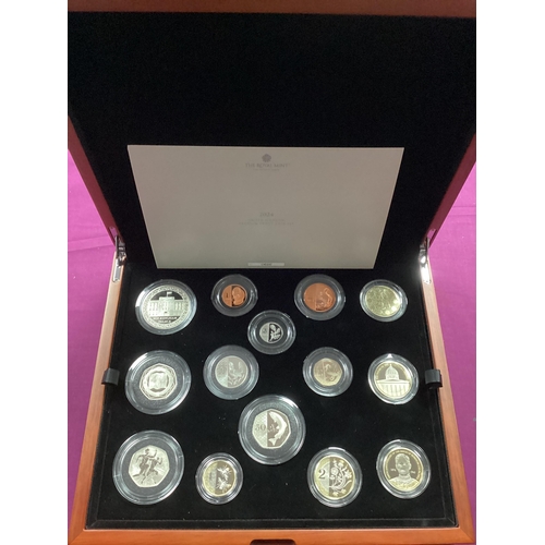 89 - 2024 Royal Mint UK Premium Proof Fourteen Coin Set, cased with a certificate of authenticity.