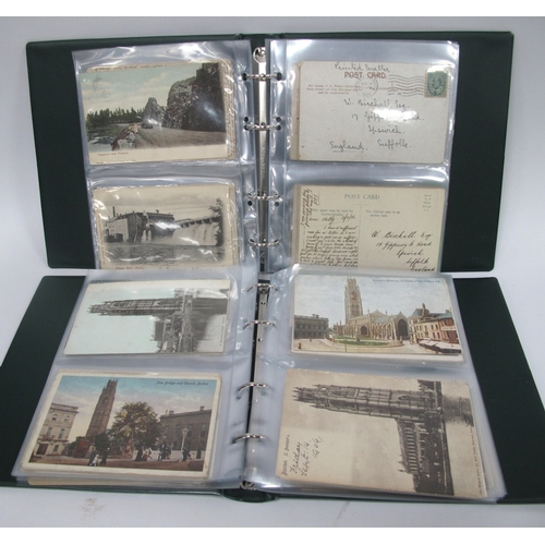 1327 - An Album of Early XX Century Picture Postcards, of topographical interest, Boston and Lincoln noted ... 