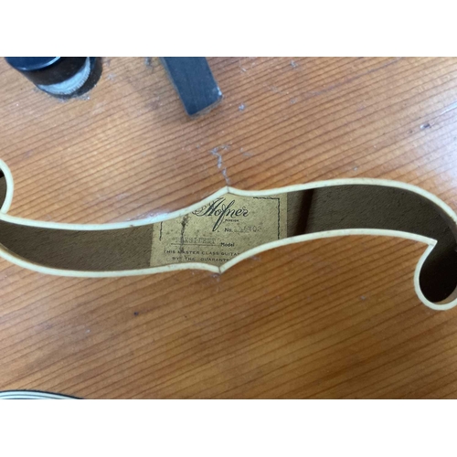 1352 - A Hofner 'President' Archtop Semi-Acoustic Guitar, serial number 6402, with pearline mounts, total l... 