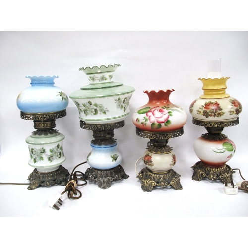 1219 - Four Table Lamps in the Form of Oil Lamps.