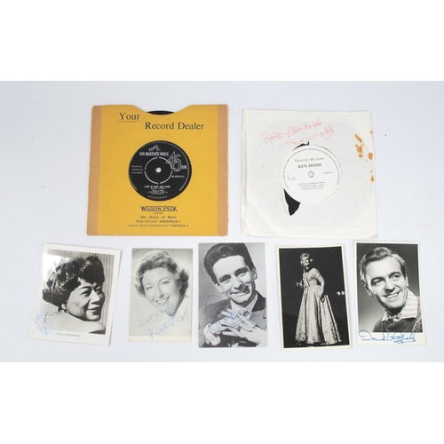 1390 - Ella Fitzgerald Signed Black/White Photo (unverified), Lonnie Donegan signed black/white photo, Davi... 