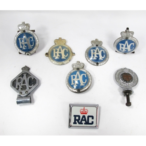 1475 - RAC Car Badges - Vintage circular chrome with coppered Union Jack to centre. Chrome diamond shape V1... 