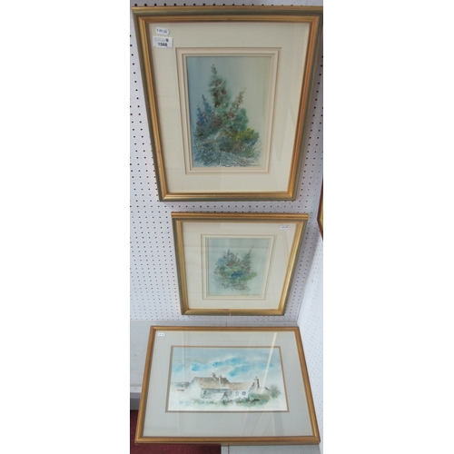 1568 - Granville Daniel Clarke (Barnsley Artist) a Pair of Still Life Flowers, signed bottom right, 28 x 17... 